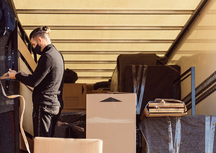 Movers loading a truck in Atlanta, Georgia