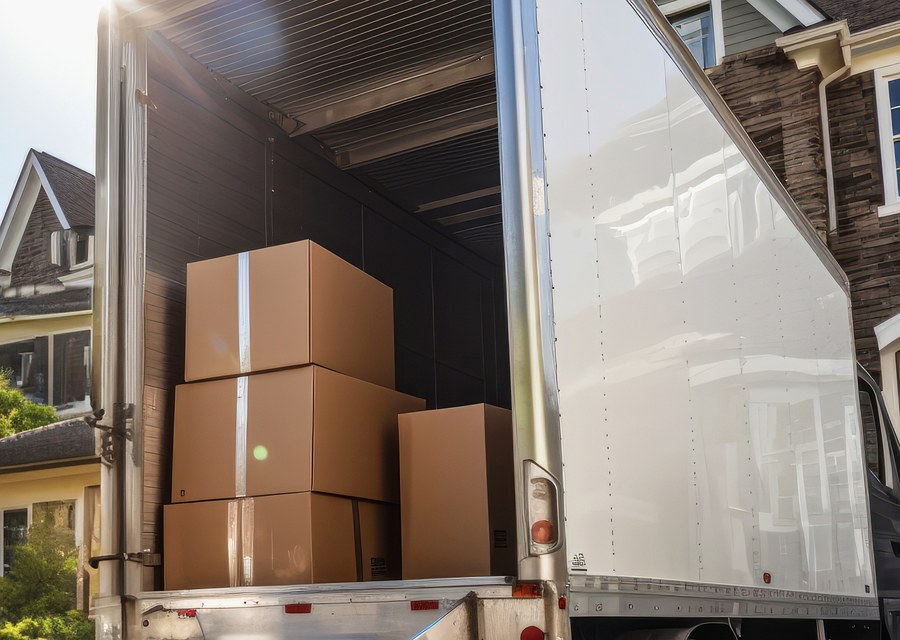 Movers loading a truck in Plymouth, Minnesota