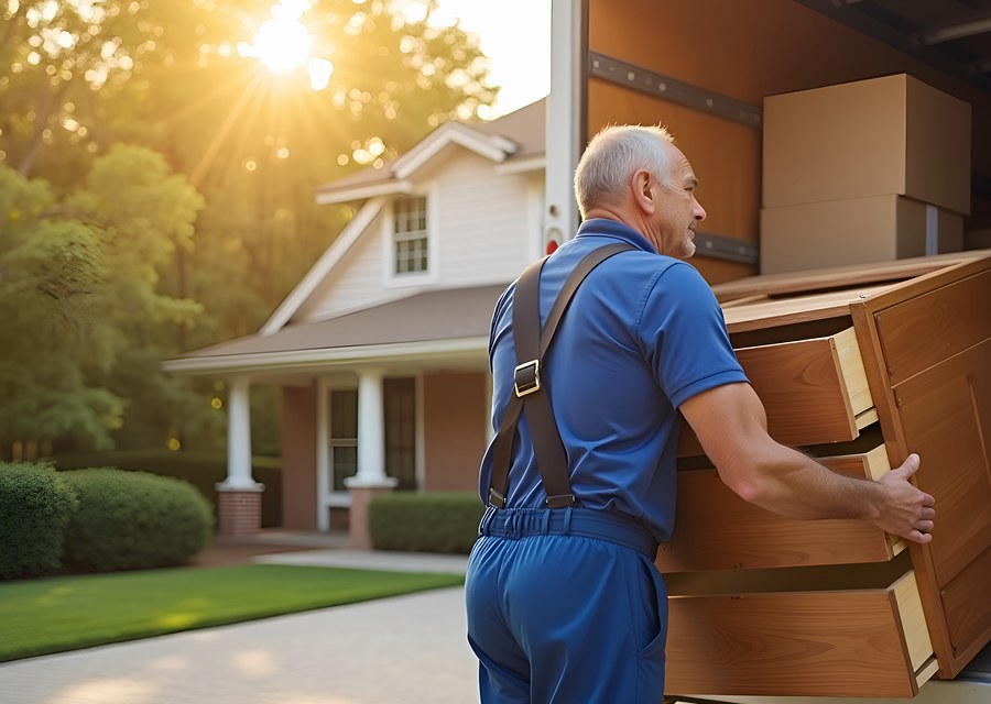 Movers loading a truck in Tulsa, Oklahoma