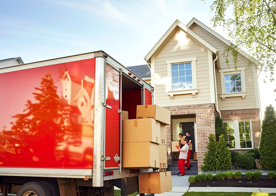 Movers loading a truck in Fort Wayne, Indiana
