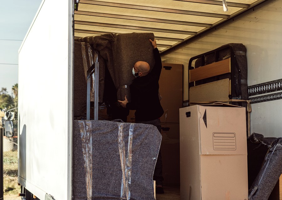 Movers loading a truck in Joliet, Illinois