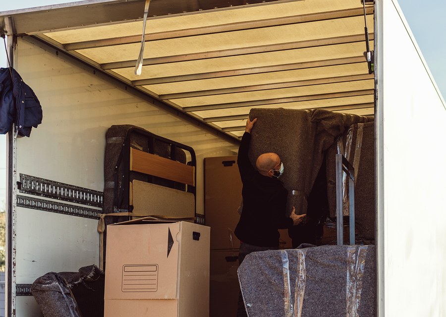 Movers loading a truck in Ann Arbor, Michigan
