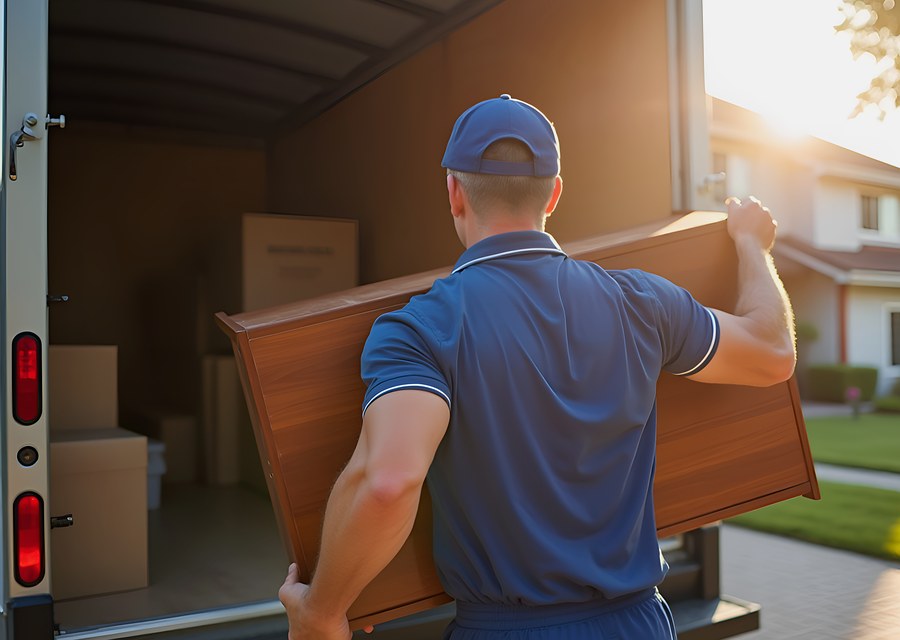 Movers loading a truck in Louisville, Kentucky