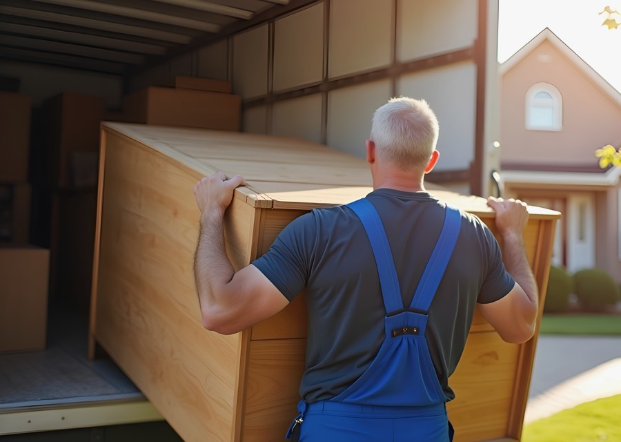 Movers loading a truck in Toledo, Ohio