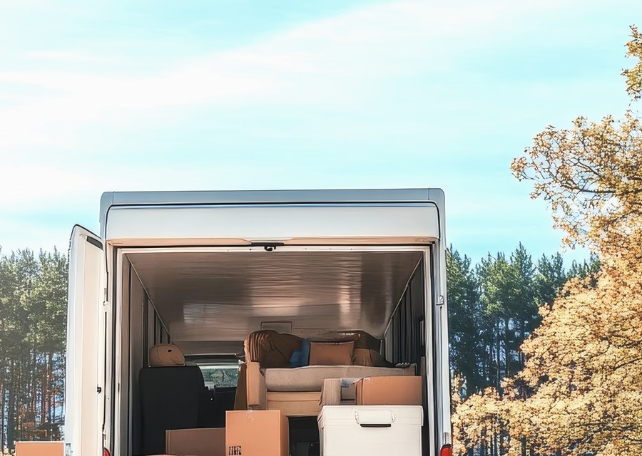Movers loading a truck in Millcreek, Pennsylvania