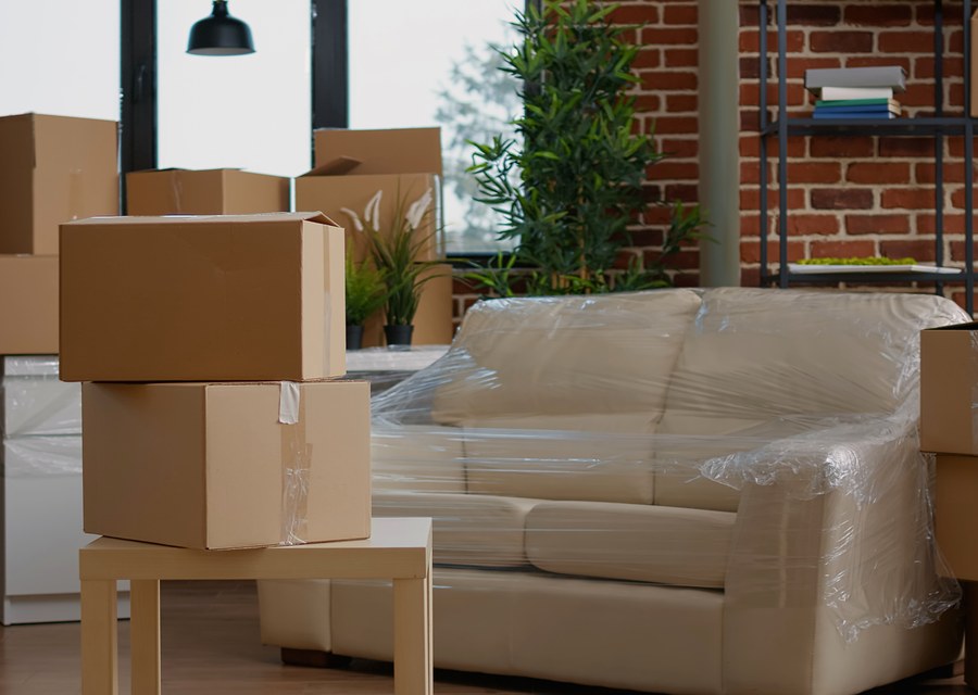 Movers loading a truck in Boston, Massachusetts