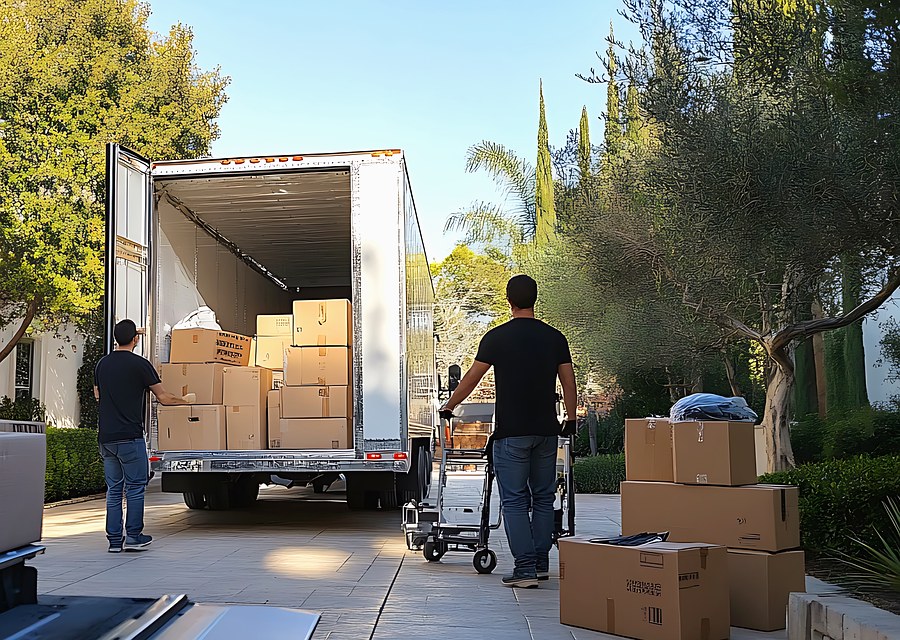 Movers loading a truck in Salem, Oregon