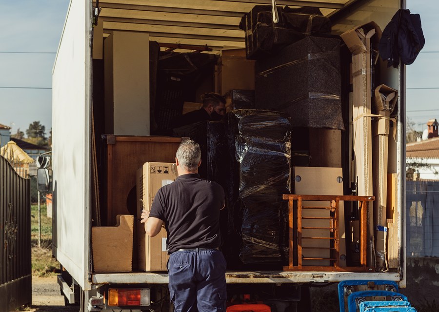 Movers loading a truck in Atlanta, Georgia
