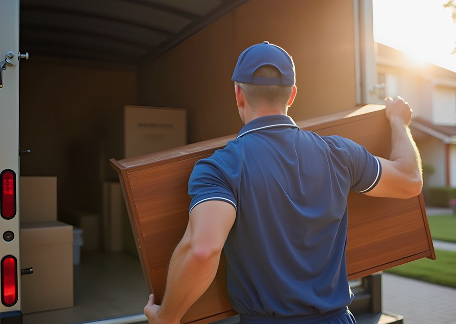 Movers loading a truck in Tulsa, Oklahoma