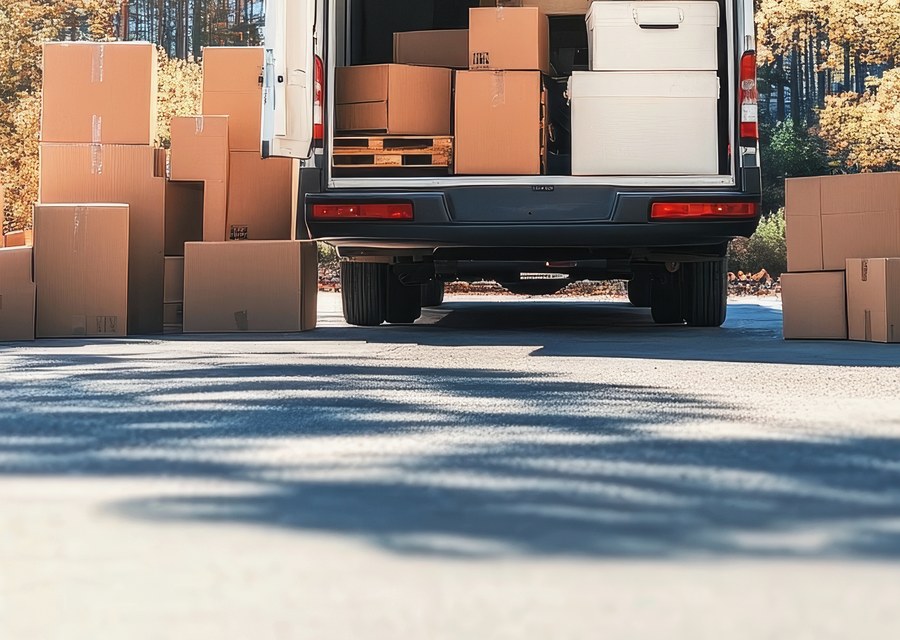 Movers loading a truck in Elizabeth, New Jersey