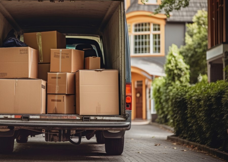 Movers loading a truck in Parkville, Maryland