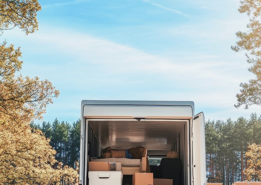 Movers loading a truck in Wichita, Kansas