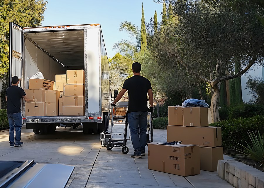 Movers loading a truck in Cincinnati, Ohio