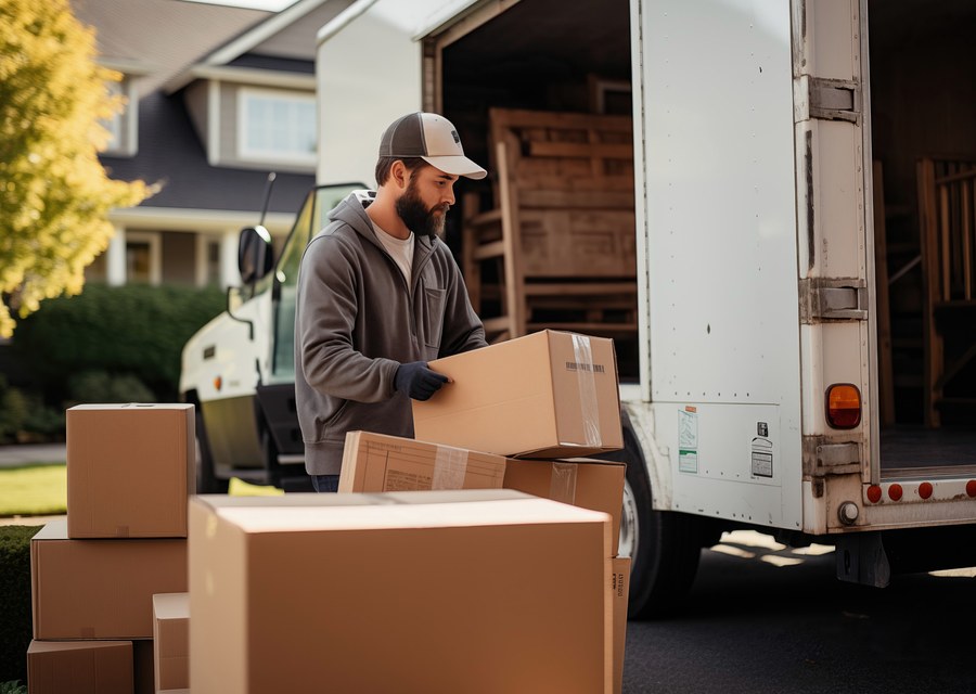 Movers loading a truck in Wilmington, Delaware