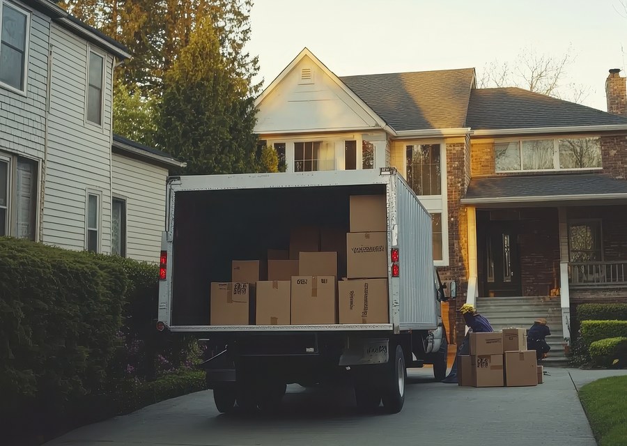 Movers loading a truck in Fargo, North Dakota