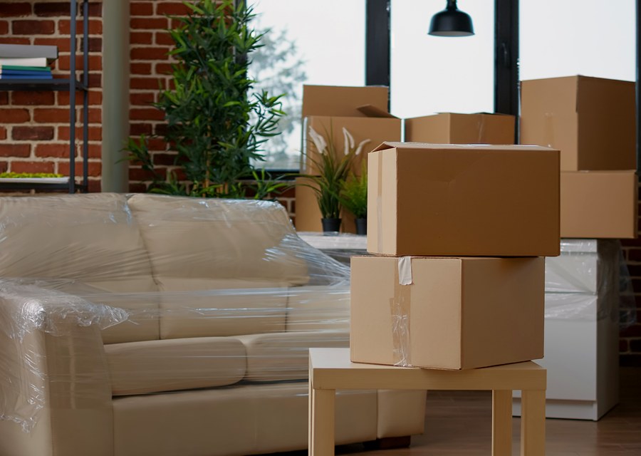 Movers loading a truck in Syracuse, New York