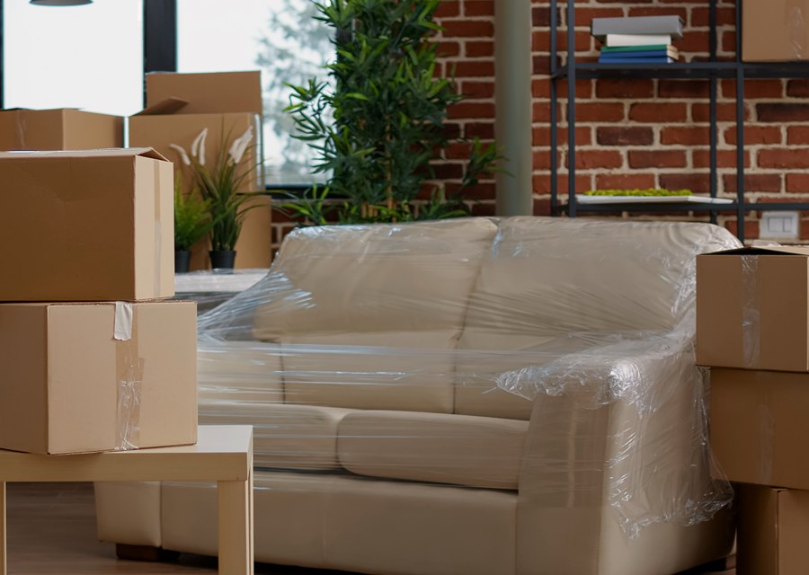 Movers loading a truck in East Providence, Rhode Island