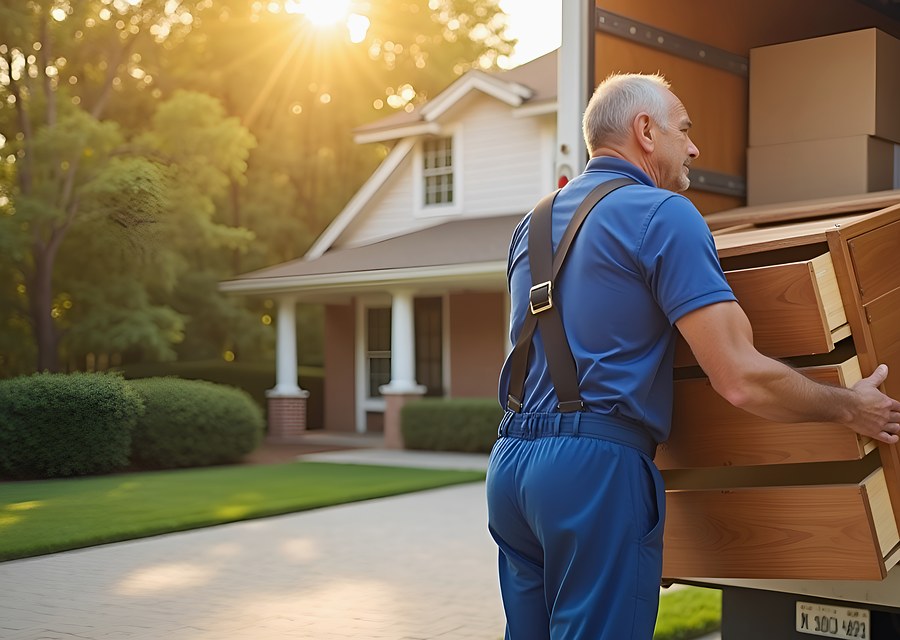 Movers loading a truck in Tacoma, Washington