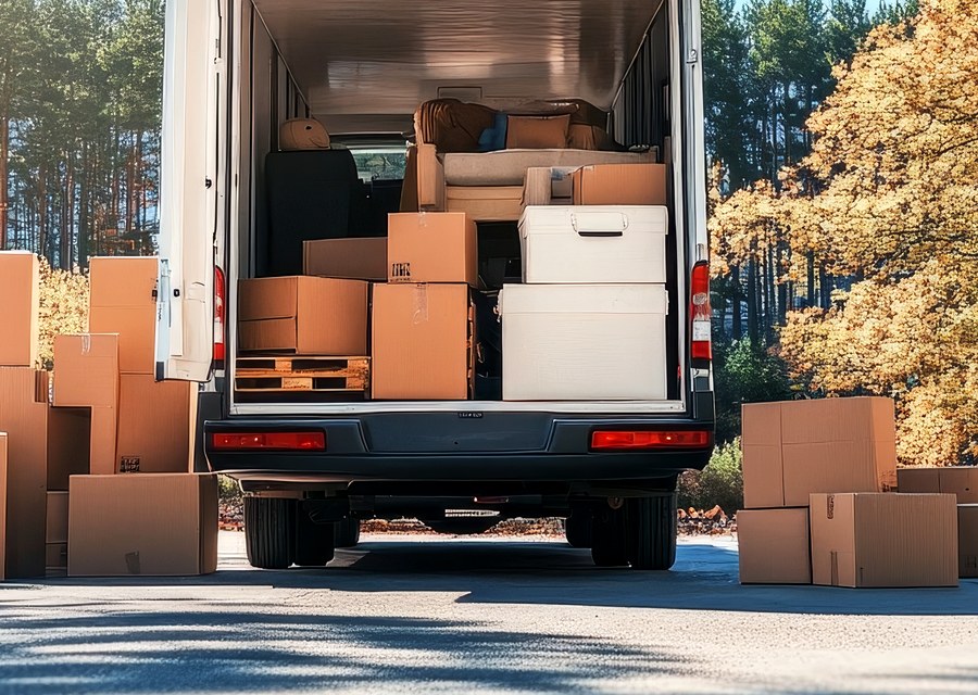 Movers loading a truck in St Petersburg, Florida