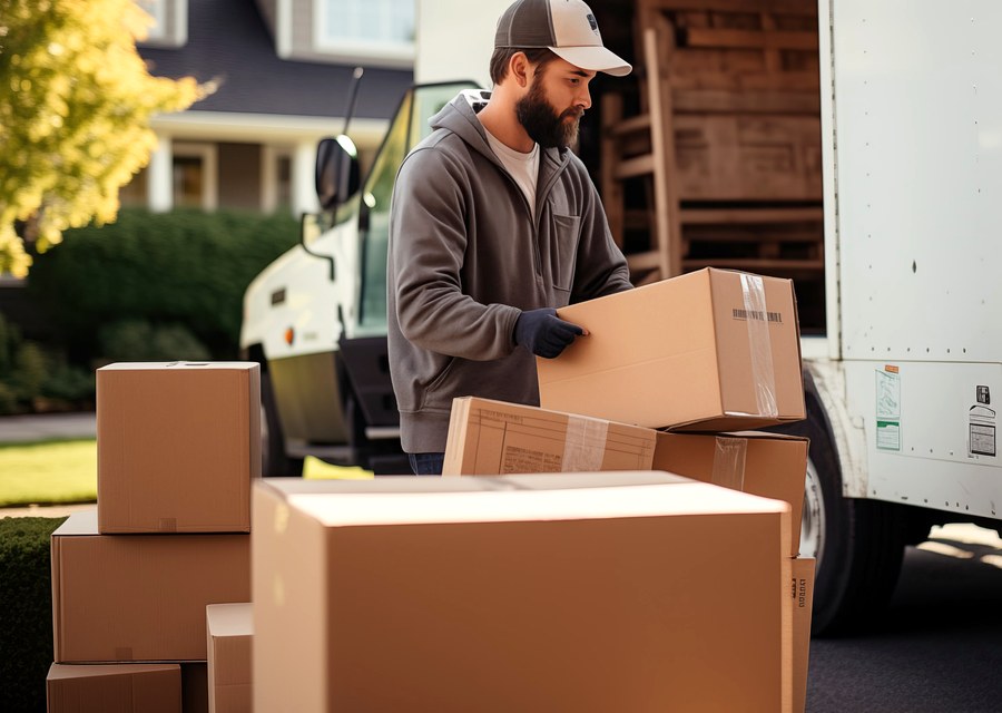 Movers loading a truck in Mesa, Arizona