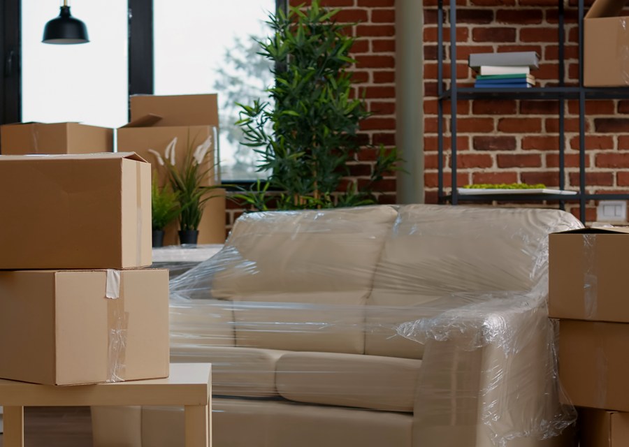 Movers loading a truck in St Louis, Missouri