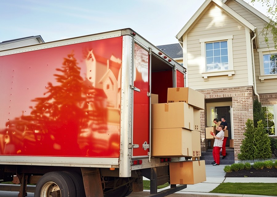 Movers loading a truck in Memphis, Tennessee