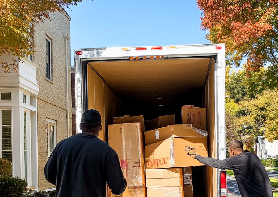 Movers loading a truck in Lexington, Kentucky