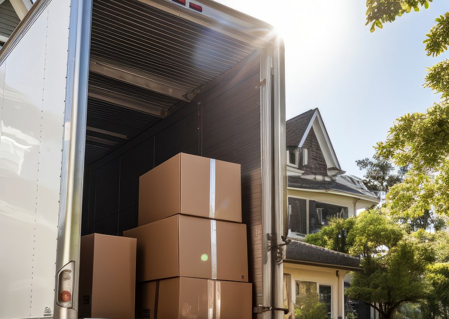 Movers loading a truck in Eugene, Oregon