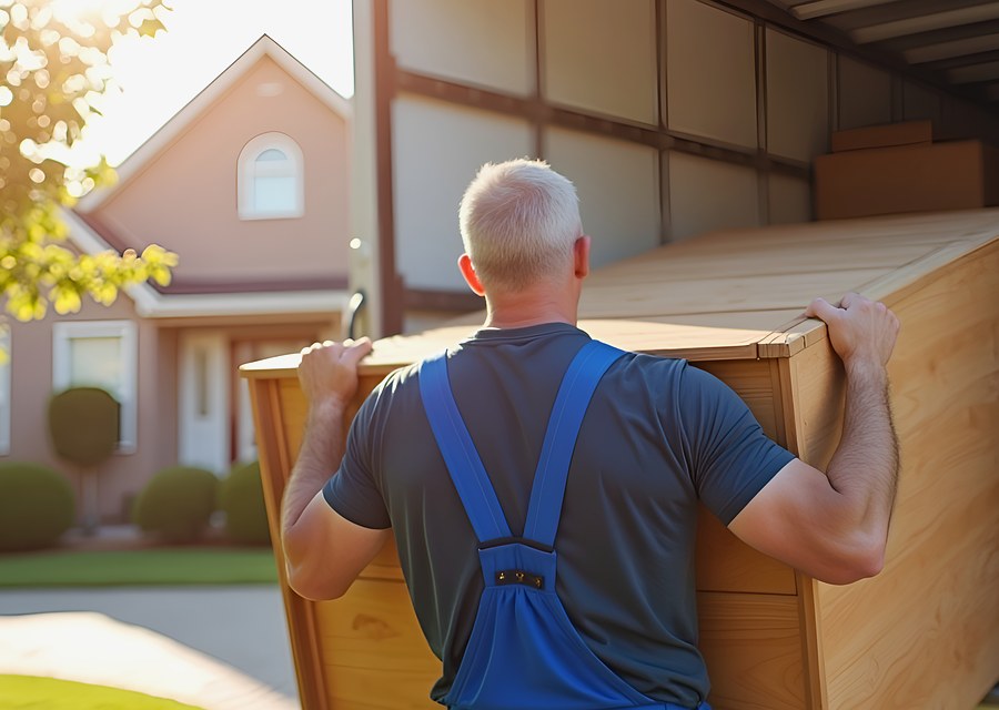 Movers loading a truck in Tucson, Arizona