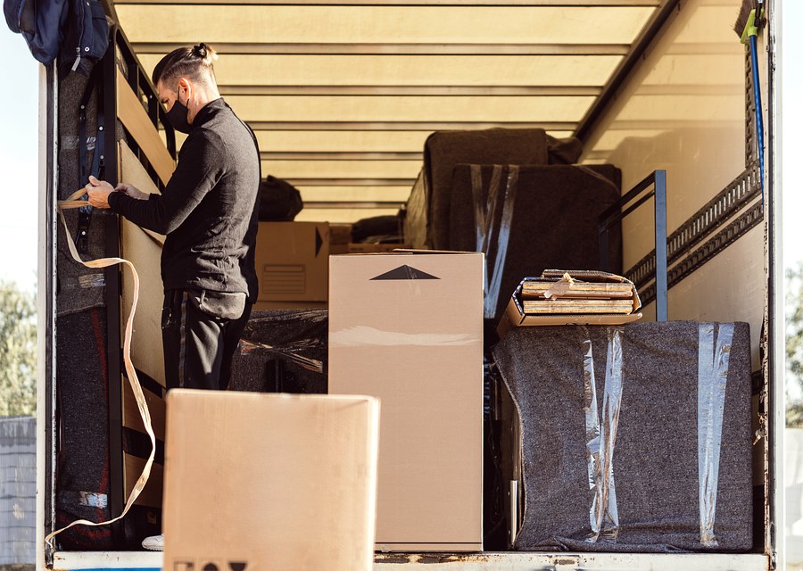 Movers loading a truck in Allentown, Pennsylvania