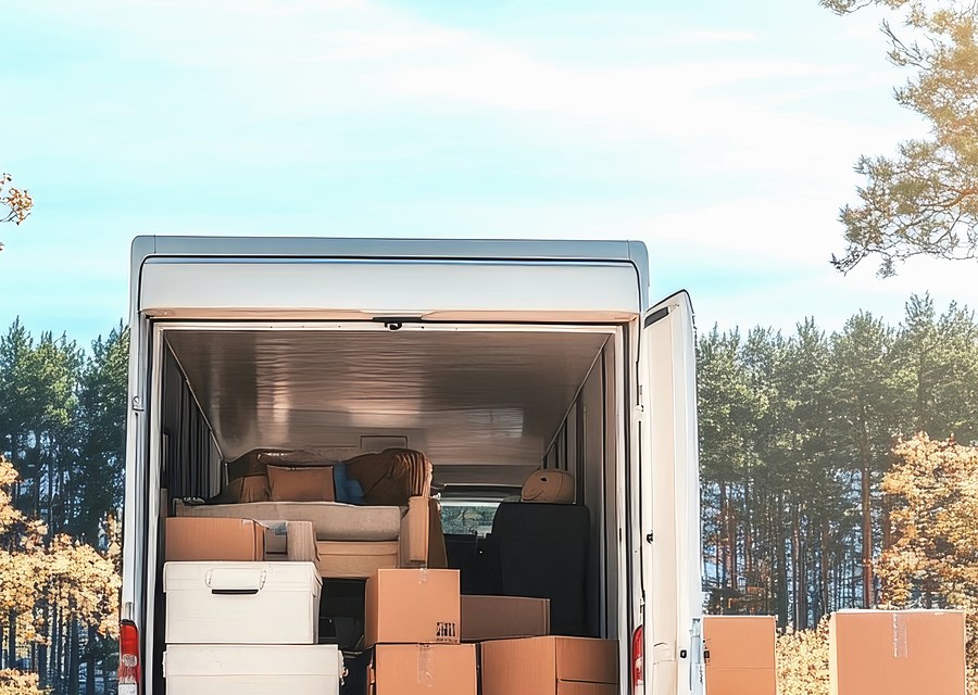 Movers loading a truck in Indianapolis, Indiana