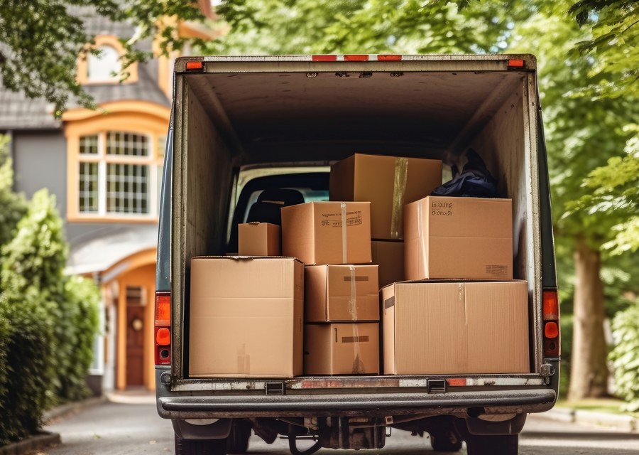 Movers loading a truck in Tucson, Arizona