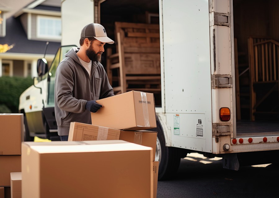 Movers loading a truck in Minneapolis, Minnesota