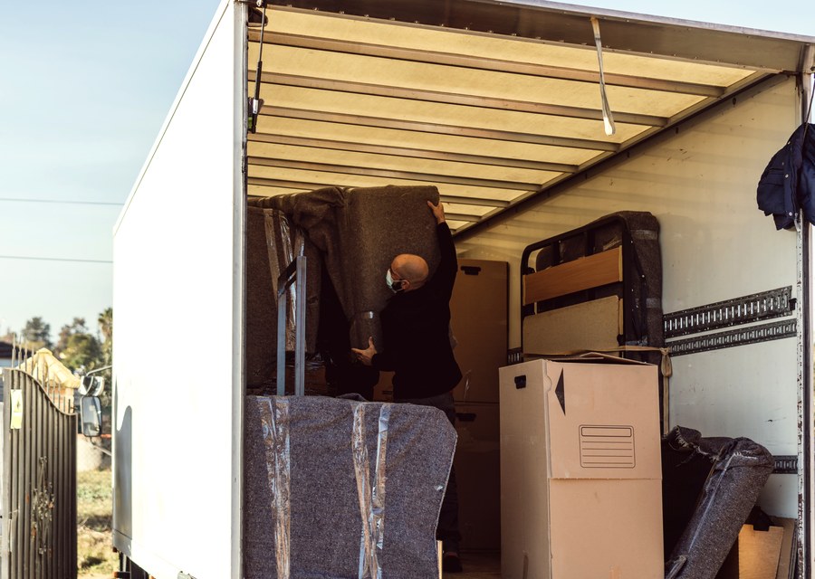 Movers loading a truck in Tulsa, Oklahoma