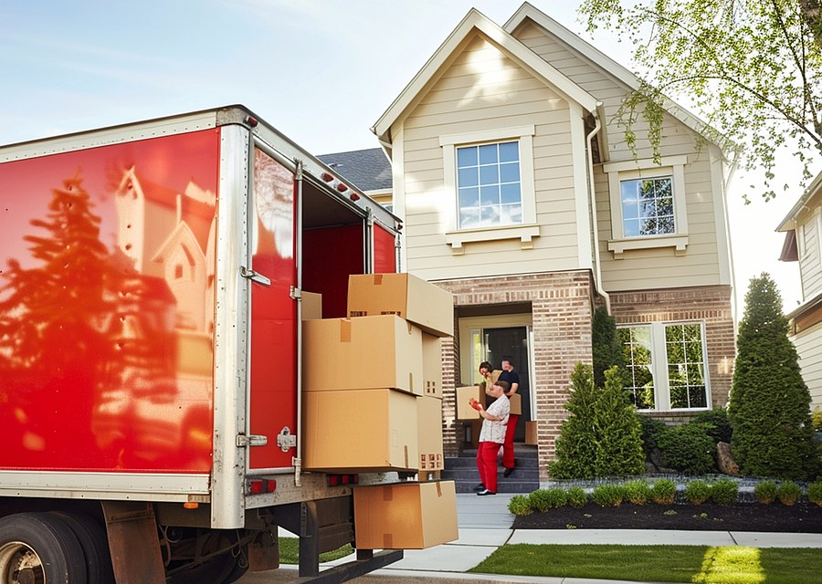 Movers loading a truck in Mesa, Arizona