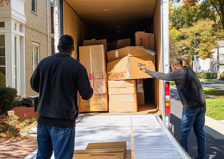 Movers loading a truck in Toledo, Ohio