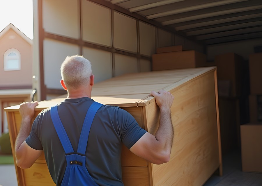 Movers loading a truck in Frederick, Maryland