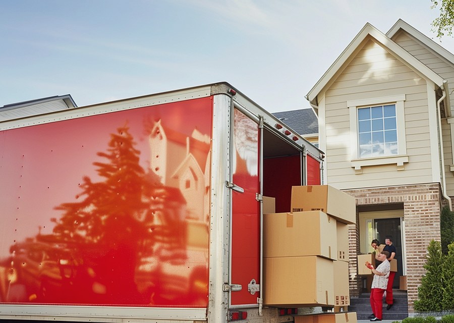 Movers loading a truck in Doral, Florida