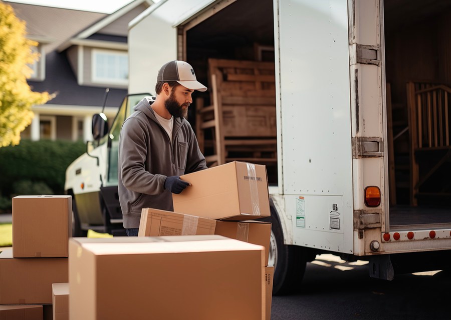 Movers loading a truck in Nampa, Idaho