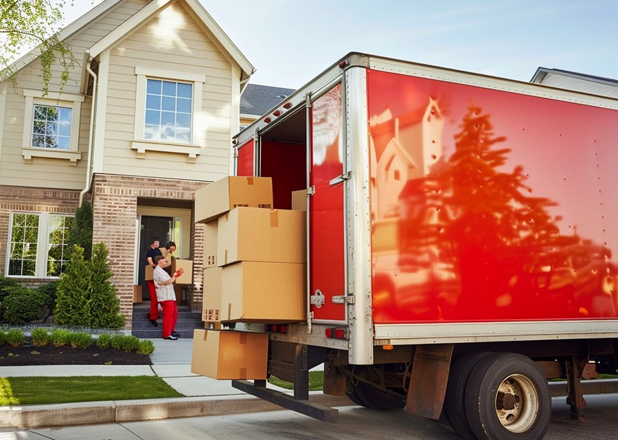 Movers loading a truck in Birmingham, Alabama