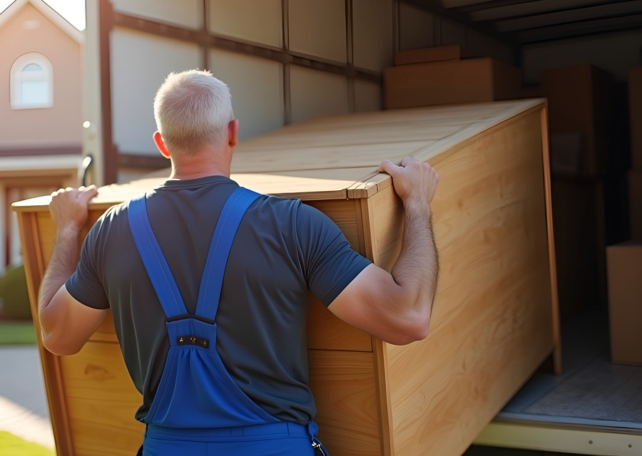 Movers loading a truck in New York, New York