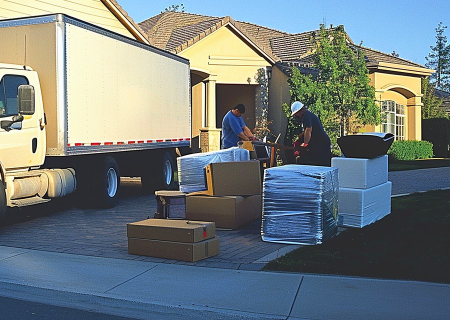 Movers loading a truck in Wilmington, Delaware