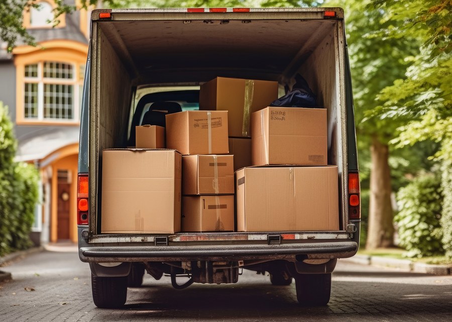 Movers loading a truck in Tampa, Florida