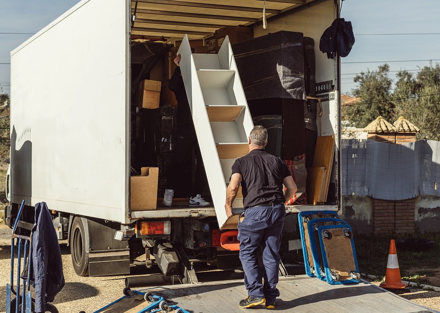 Movers loading a truck in Reno, Nevada
