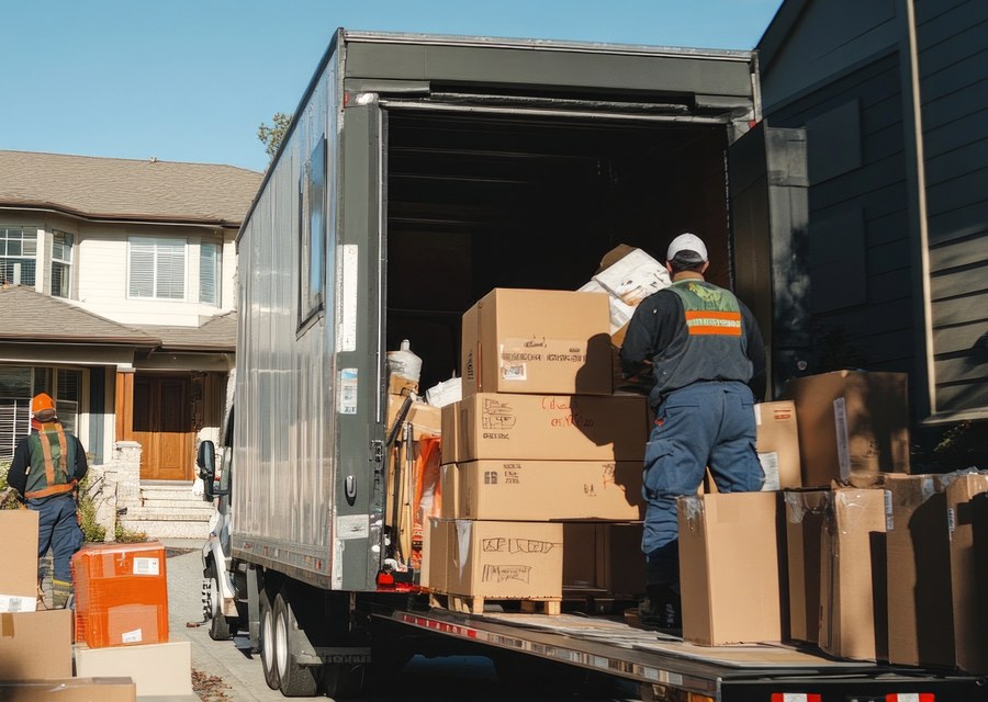 Movers loading a truck in Nampa, Idaho