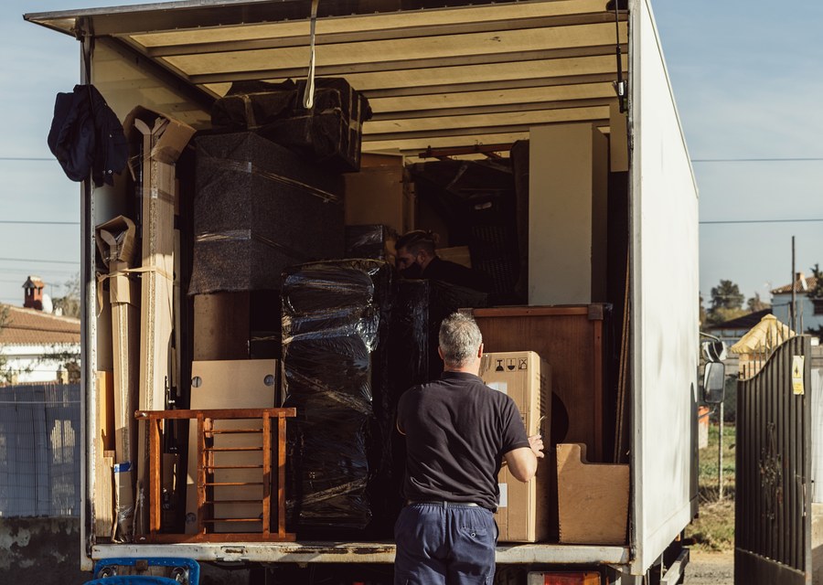 Movers loading a truck in Belgrade, Montana