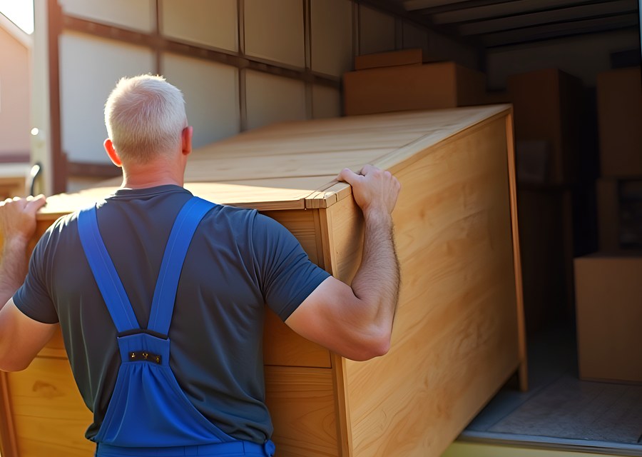 Movers loading a truck in Las Vegas, Nevada