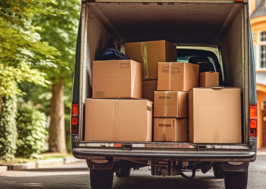 Movers loading a truck in Bloomington, Minnesota