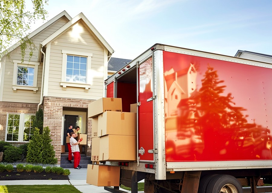 Movers loading a truck in Columbus, Georgia