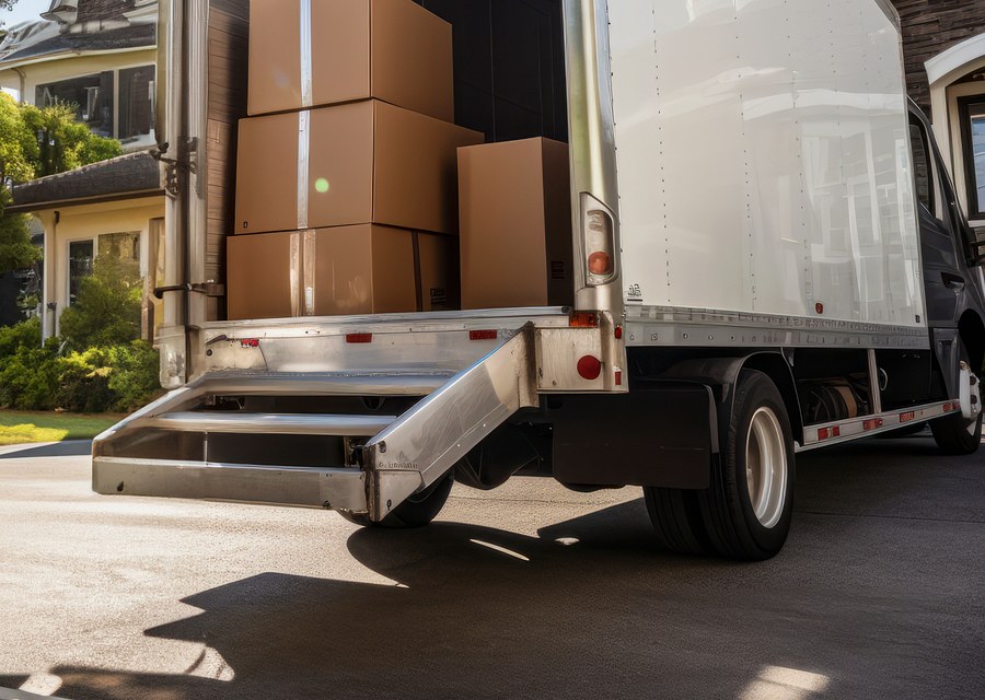 Movers loading a truck in South Bend, Indiana